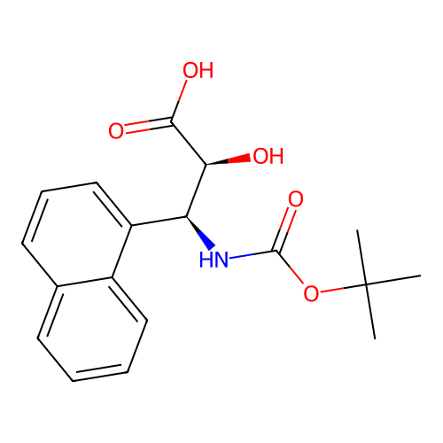 (2S,3S)-3-((tert-Butoxycarbonyl)amino)-2-hydroxy-3-(naphthalen-1-yl)propanoic acid structure