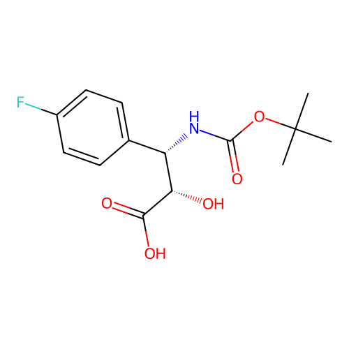 (2S,3S)-3-((tert-Butoxycarbonyl)amino)-3-(4-fluorophenyl)-2-hydroxypropanoic acid structure