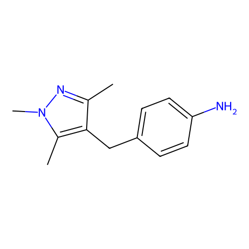 4-[(1,3,5-trimethyl-1H-pyrazol-4-yl)methyl]aniline structure