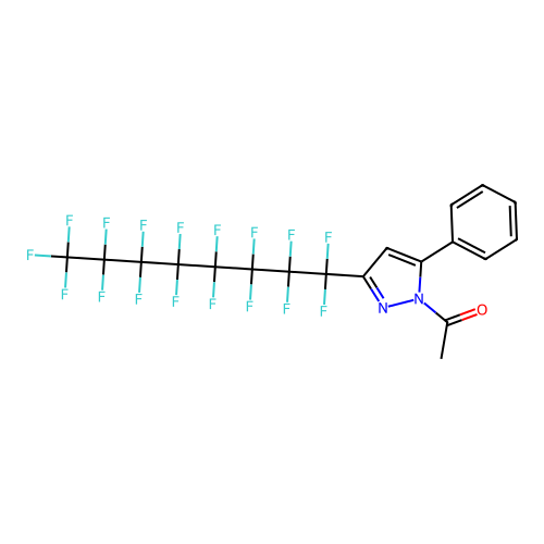 1-Acetyl-3(5)-perfluorooctyl-5(3)-phenylpyrazole structure
