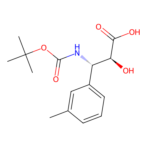 (2S,3S)-3-((tert-Butoxycarbonyl)amino)-2-hydroxy-3-(m-tolyl)propanoic acid structure