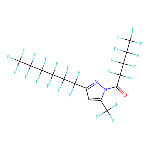 3(5)-(Perfluoro-n-hexyl)-5(3)-trifluoromethyl-1-(nonafluoropentanoyl)pyrazole structure