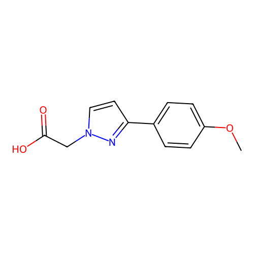 2-(3-(4-Methoxyphenyl)-1H-pyrazol-1-yl)acetic acid structure