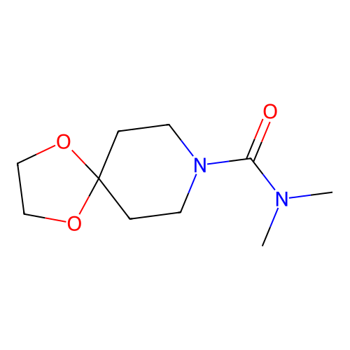 N,N-dimethyl-1,4-dioxa-8-azaspiro[4.5]decane-8-carboxamide structure