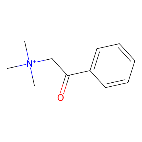 N,N,N-Trimethyl-2-oxo-2-phenylethan-1-aminium structure