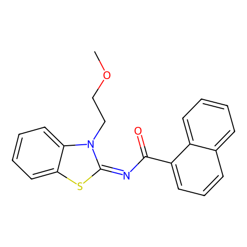 (Z)-N-(3-(2-methoxyethyl)benzo[d]thiazol-2(3H)-ylidene)-1-naphthamide structure