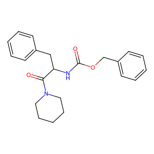 Benzyl [1-oxo-3-phenyl-1-(piperidin-1-yl)propan-2-yl]carbamate structure