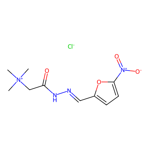 Ammonium, (carboxymethyl)trimethyl-, chloride, 5-nitrofurfurylidenehydrazide structure