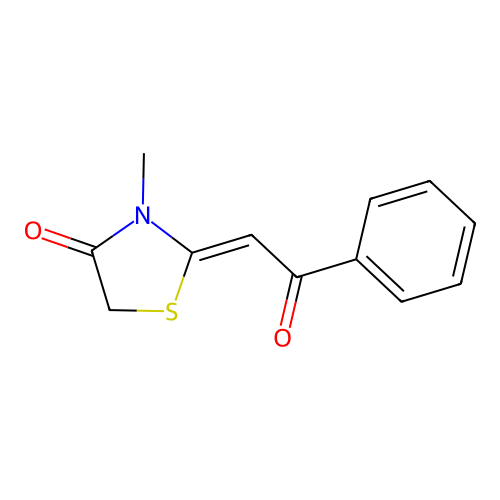 3-Methyl-2-phenacylidene-1,3-thiazolidin-4-one structure