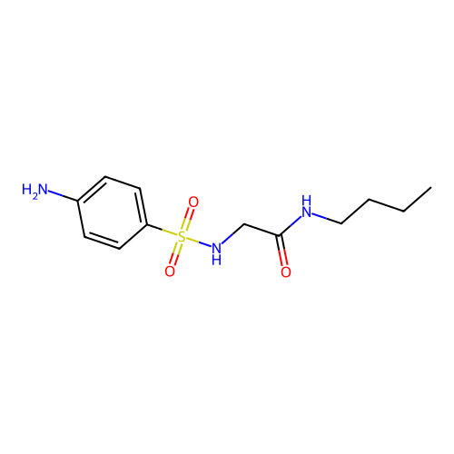2-(((4-Aminophenyl)sulfonyl)amino)-N-butylacetamide structure