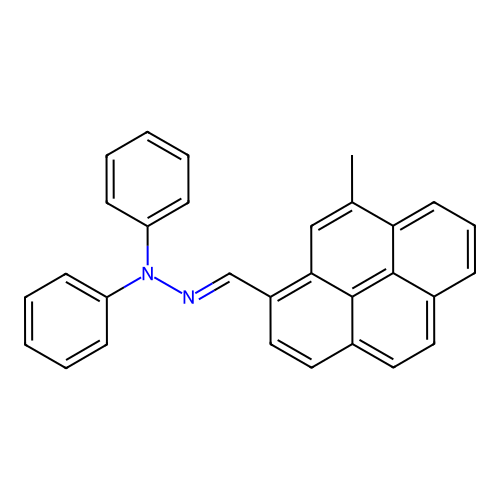 1-Pyrenecarboxaldehyde, 2,2-diphenylhydrazone structure