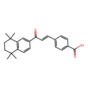 (E)-4-(3-Oxo-3-(5,6,7,8-tetrahydro-5,5,8,8-tetramethyl-2-naphthalenyl)-1-propenyl)benzoic acid structure