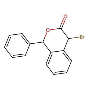 4-Bromo-1-phenyl-1,4-dihydro-3H-2-benzopyran-3-one structure