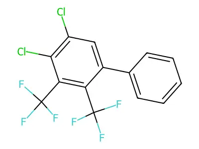 1,1'-Biphenyl, dichloro-ar,ar'-bis(trifluoromethyl)- structure