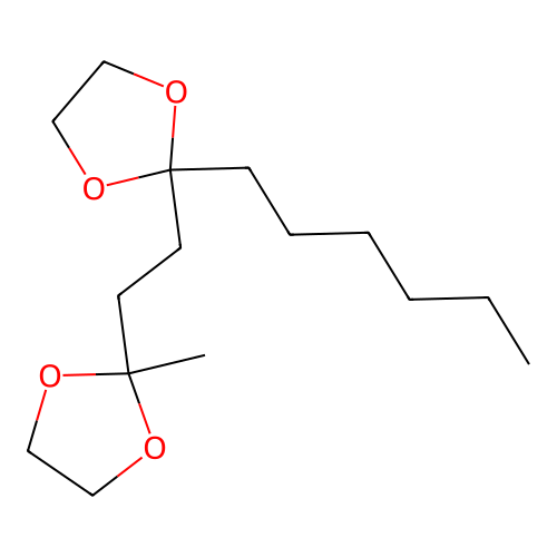 1,3-Dioxolane, 2-hexyl-2'-methyl-2,2'-ethylenebis- structure