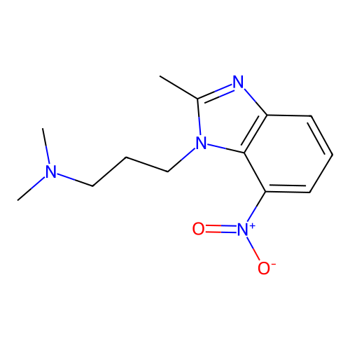 1-(3-(dimethylamino)propyl)-7-(hydroxy(oxido)amino)-2-methyl-1H-benzimidazole structure