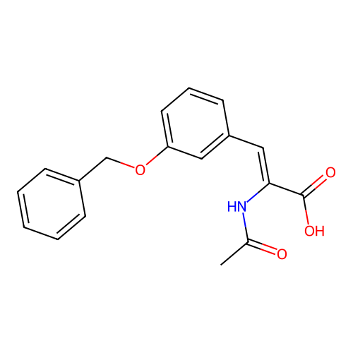 (2E)-2-(Acetylamino)-3-[3-(benzyloxy)phenyl]acrylic acid structure