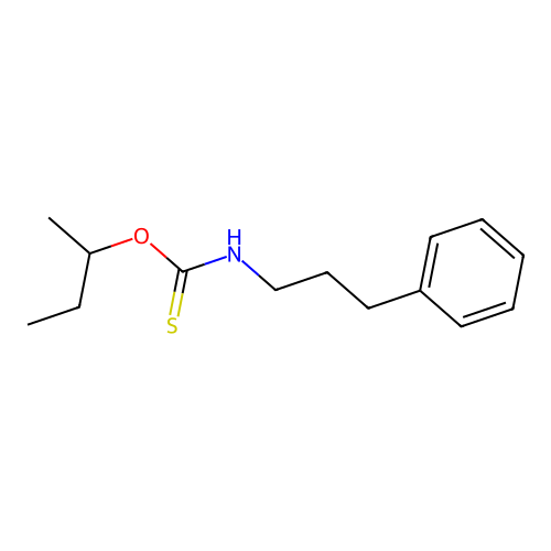 Carbamothioic acid, (3-phenylpropyl)-, S-butyl ester structure