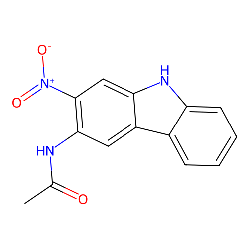 2-Nitro-3-acetamidocarbazole structure