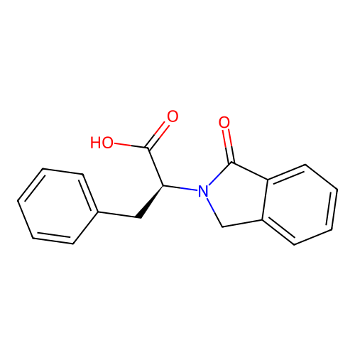 (2S)-2-(1-oxo-2,3-dihydro-1H-isoindol-2-yl)-3-phenylpropanoic acid structure