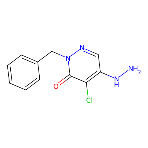 2-benzyl-4-chloro-5-hydrazinylpyridazin-3(2H)-one structure