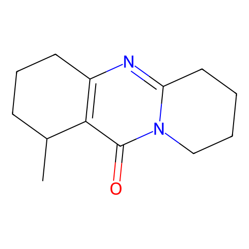 11H-Pyrido[2,1-b]quinazolin-11-one, 1,2,3,4,6,7,8,9-octahydro, 9-methyl structure
