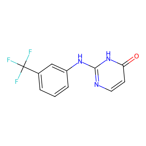2-(3-trifluoromethylphenylamino)pyrimidin-4(3H)-one structure