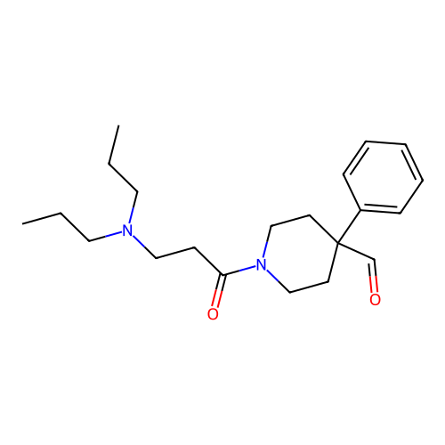 4-Piperidinecarboxaldehyde, 1-(3-(dipropylamino)propionyl)-4-phenyl- structure