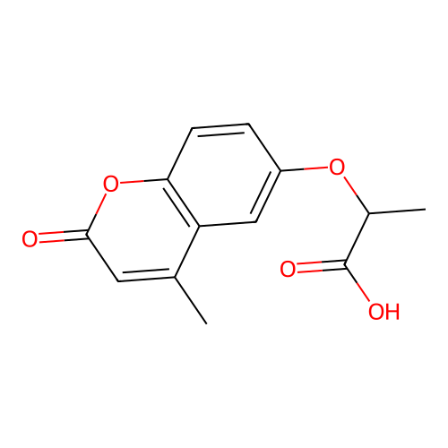 2-[(4-methyl-2-oxo-2H-chromen-6-yl)oxy]propanoic acid structure