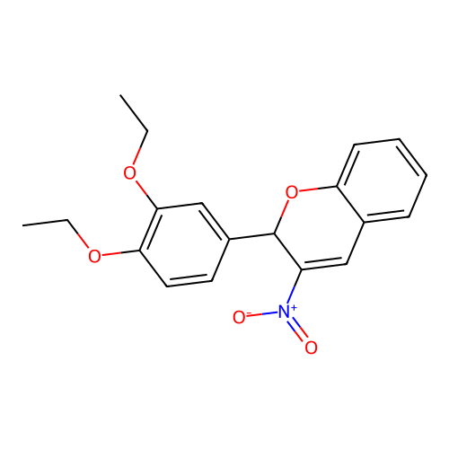2-(3,4-diethoxyphenyl)-3-nitro-2H-chromene structure