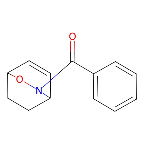 3-Benzoyl-2-oxa-3-azabicyclo(2.2.2)oct-5-ene structure
