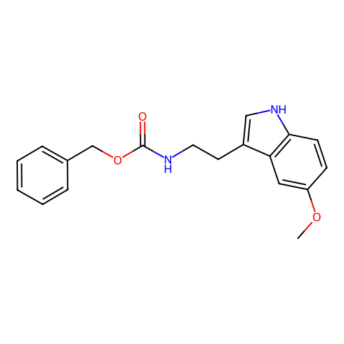 benzyl (2-(5-methoxy-1H-indol-3-yl)ethyl)carbamate structure