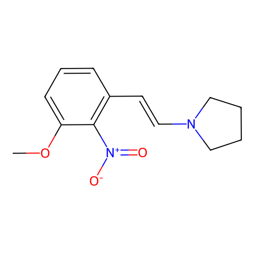 1-[2-(3-Methoxy-2-nitrophenyl)ethenyl]pyrrolidine structure