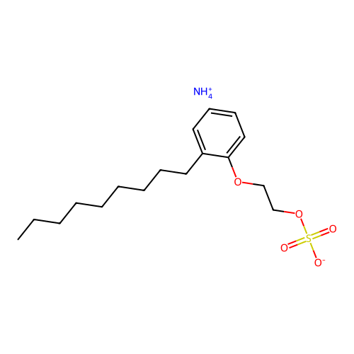 Azanium 2-(2-nonylphenoxy)ethyl sulfate structure