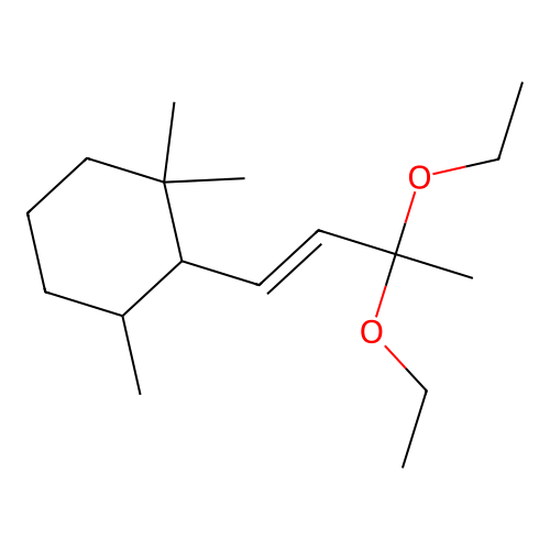 2-(3,3-Diethoxybuten-1-yl)-1,1,3-trimethylcyclohexane structure
