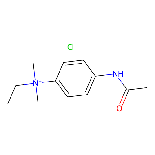 Benzenaminium, 4-(acetylamino)-N-ethyl-N,N-dimethyl-, chloride structure