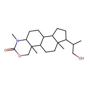 20-(Hydroxymethyl)-4-methyl-4-aza-2-oxapregnan-3-one structure