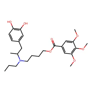 o-Catechol, 4-(2-(N-propyl-N-(4-(3,4,5-trimethoxybenzoyloxy)butyl)amino)propyl)- structure