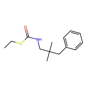 Carbamothioic acid, (2,2-dimethyl-3-phenylpropyl)-, S-ethyl ester structure