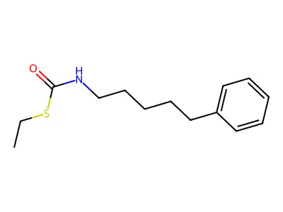 Carbamothioic acid, 5-(phenylpentyl)-, S-ethyl ester structure