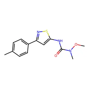Urea, N-methoxy-N-methyl-N'-(3-(4-methylphenyl)-5-isothiazolyl)- structure