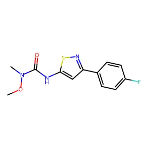 N'-(3-(4-Fluorophenyl)-5-isothiazolyl)-N-methoxy-N-methylurea structure