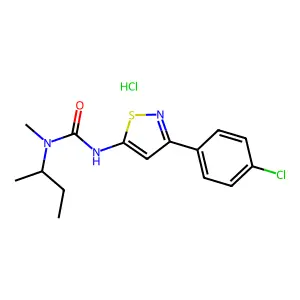N'-(3-(4-Chlorophenyl)-5-isothiazolyl)-N-methyl-N-sec-butylurea monohydrochloride structure