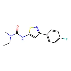 N-Ethyl-N'-(3-(4-fluorophenyl)-5-isothiazolyl)-N-methylurea structure