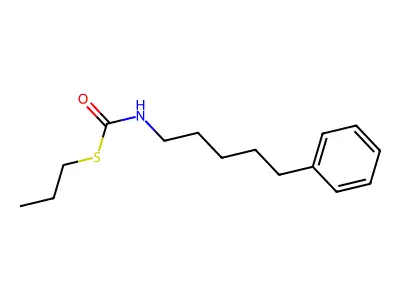 Carbamothioic acid, (5-phenylpentyl)-, S-propyl ester structure