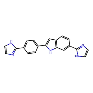1H-Indole, 6-(1H-imidazol-2-yl)-2-[4-(1H-imidazol-2-yl)phenyl]- structure