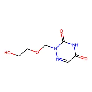 1-(2-Hydroxyethoxymethyl)-6-azauracil structure