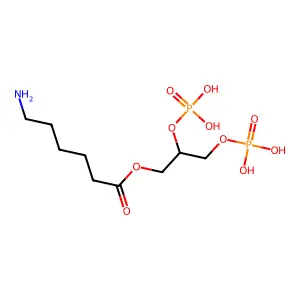 1-O-(6-aminohexanoyl)-2,3-diphosphoglycerol structure