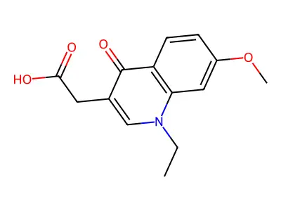 2-(1-Ethyl-7-methoxy-4-oxoquinolin-3-yl)acetic acid structure