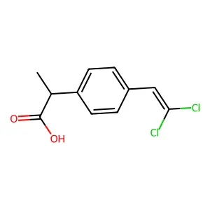 2-(4-(2,2-Dichlorovinyl)phenyl)propionic acid structure